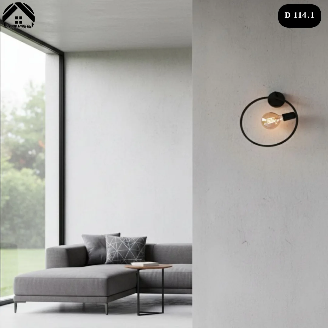 دیوارکوب فلزی با سرپیچ  e27 کد D 114