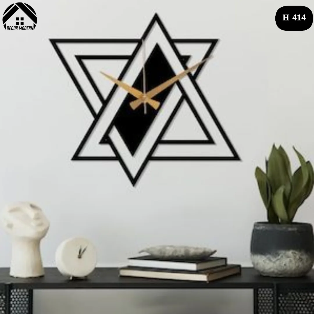 ساعت دیواری فلزی مدرن کد H414